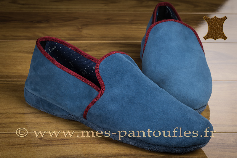 2 paires de Sur-chaussures en Velours | Pantoufles | Bleu | Taille 37-42  | 
