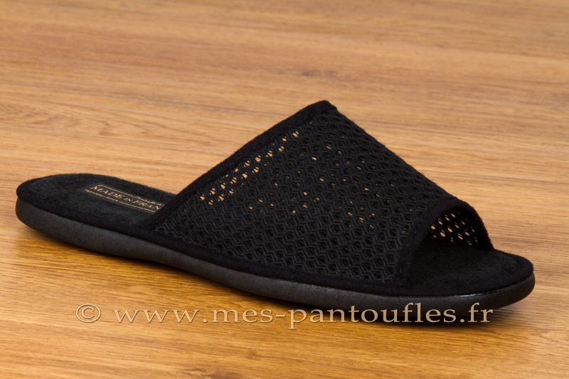 Mules aérées noires pour hommes