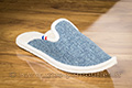 Babouches semelles feutre tweed océan - n°9amont0101