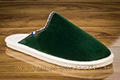 Mules été semelles feutre velours vert sapin - n°9amont0171