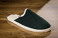 Mules semelles feutre vert sapin