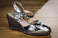 Espadrilles fashion imprimées noir et blanc