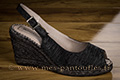 Espadrilles à talon noir