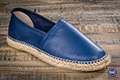Espadrilles cuir bleu pour homme