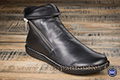 Bottine chacal en cuir noir – zip latéral et semelle amovible