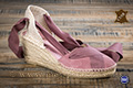 Espadrilles à talon mauve
