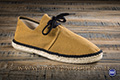 Espadrilles en toile à lacet ocre