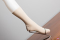 Mi-chaussettes sans élastique sable pur coton bio