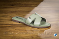 Sandales plates vegan vert - n°9ref04