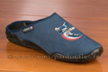 Mules hommes décor rugby velours