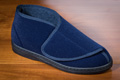Chausson scratch grand confort velours bleu - n°9scratch020