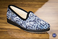 Véritable semelflex décor bleu brillant à feuilles