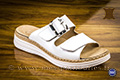 Sandales pour femme cuir blanc à boucle - n°9smf05