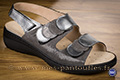 Sandales pour femme cuir vieil argent - n°9smf061