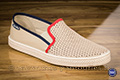 Sans-gene tricolore aérées beige et rouge