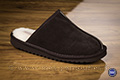 Mules cuir fourrée hiver pour homme