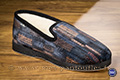 Chaussons type charentaises semelle caoutchouc velours marine - n°9vul99