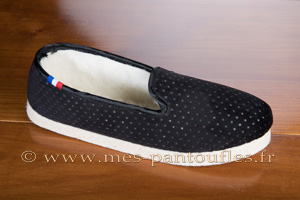Ballerines semelles feutre noires à paillettes