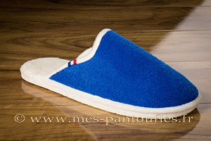 Mules semelles feutre bleues