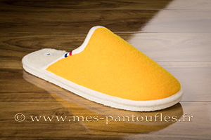 Mules semelles feutre jaunes