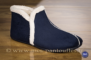 Pantoufles montantes nubuck marine