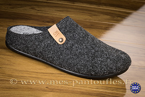 Mules anthracite pour hommes