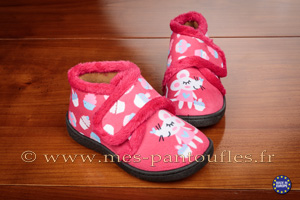 Chaussons petite souris pour filles à scratch