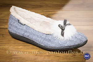 Véritable Semelflex ballerine gris