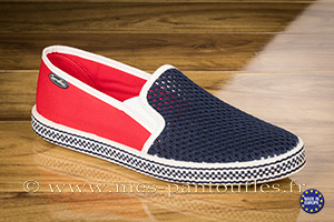 Sans-gene tricolore aérées marine et rouge 