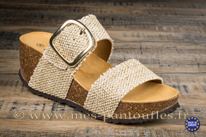 Sandales Femme à Brides Léopard & Boucles Dorées
