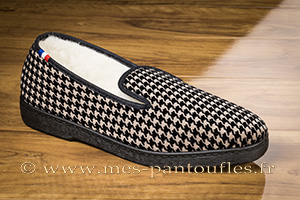 Pantoufles charentaises pour homme pieds de poule