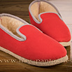 Charentaises feutre design uni corail - 9amdlc013