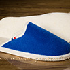 Mules semelles feutre bleues - 9amont083