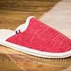 Mules semelles feutre tweed rouge - 9amont088