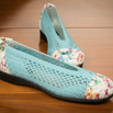 Ballerine chic aérée turquoise - 9bal045