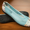 Ballerine chic aérée turquoise - 9bal045