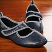 Ballerines confort à scratch tissus extensible - 9bal052