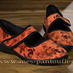 Ballerines confort à scratch orange - 9bal065