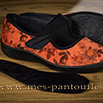 Ballerines confort à scratch orange - 9bal065