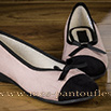 Ballerine classique à noeud poudre vieux rose - 9bal067