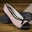 Ballerine classique à noeud poudre vieux rose - 9bal067