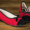 Ballerine classique à nœud cerise - 9bal069