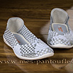 Ballerine ultra confort blanc/argent - 9bernie09