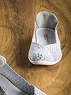 Ballerine ultra confort blanc/argent - 9bernie09