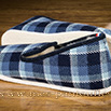 Charentaises à carreaux bleus semelle confort crêpe - 9cmont0118