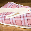 Charentaises à carreaux roses pour femme  semelle confort-crêpe - 9cmont0119
