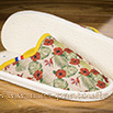 Mules confort-crêpe motif fleuri - 9cmont0136