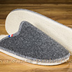 Mules confort-crêpe gris anthracite  - 9cmont0138