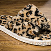 Claquette confort crêpe très chic doudou léopard - 9cmont096