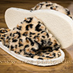 Claquette confort crêpe très chic doudou léopard - 9cmont096